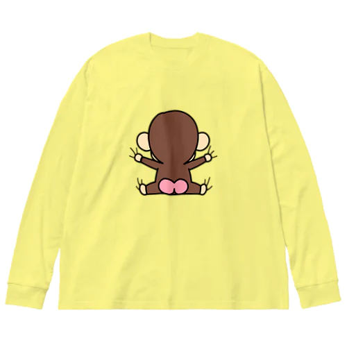 イラッとお猿さん　へばりつく Big Long Sleeve T-Shirt