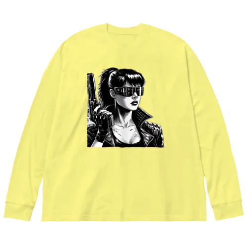 サイバーパンクガールNo.8 Big Long Sleeve T-Shirt