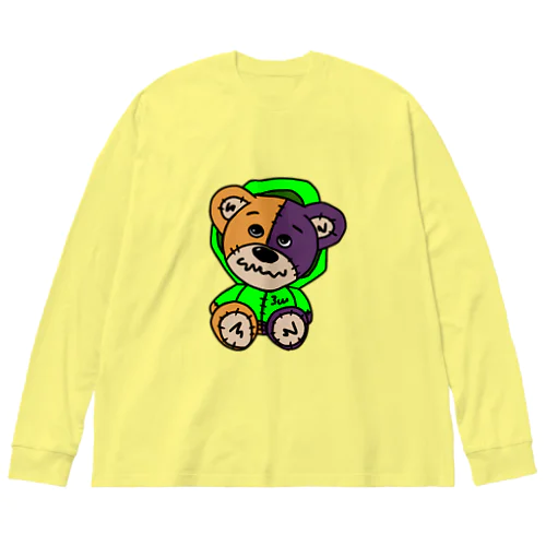 #3 カラフルクマくん 緑ジャケット Big Long Sleeve T-Shirt