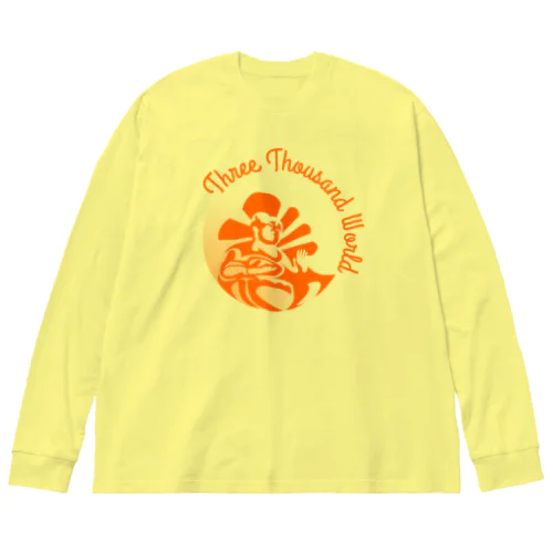 三千世界h.t.(orange) ビッグシルエットロングスリーブTシャツ