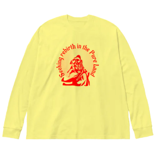 欣求浄土h.t.(red) ビッグシルエットロングスリーブTシャツ