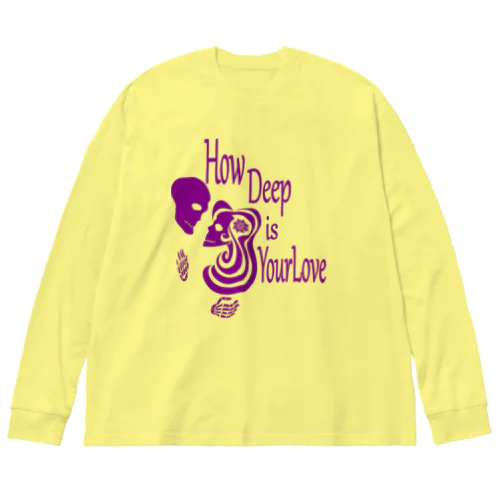 How Deep Is Your Love(紫)  Big Long Sleeve T-Shirt