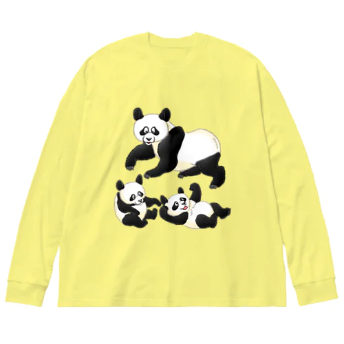 パンダの親子 Big Long Sleeve T-Shirt