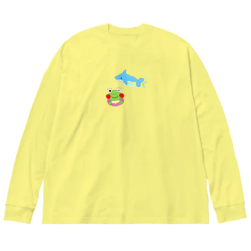 イルカとかえるさん Big Long Sleeve T-Shirt