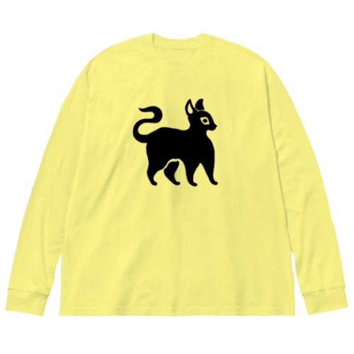 黒猫 Big Long Sleeve T-Shirt