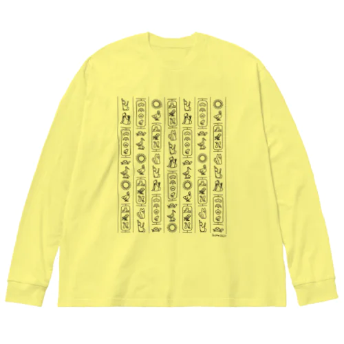 日本ヒエログリフ ビッグシルエットロングスリーブTシャツ