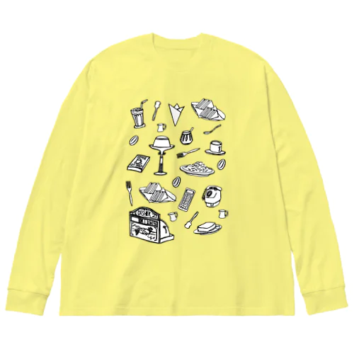 純喫茶　モノクロ Big Long Sleeve T-Shirt