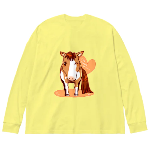 ぶちげの馬おしり Big Long Sleeve T-Shirt