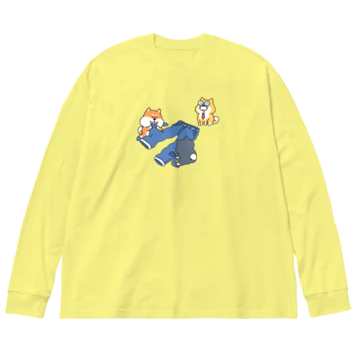 ダメージジーンズ工房（柴犬支店） Big Long Sleeve T-Shirt