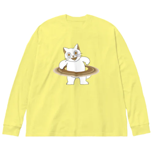 土星猫 ビッグシルエットロングスリーブTシャツ