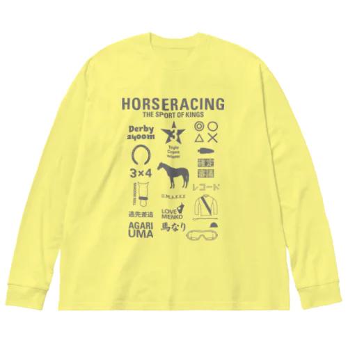 HORSERACING GRAPHICS ビッグシルエットロングスリーブTシャツ