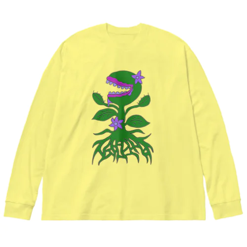 食虫植物 ビッグシルエットロングスリーブTシャツ