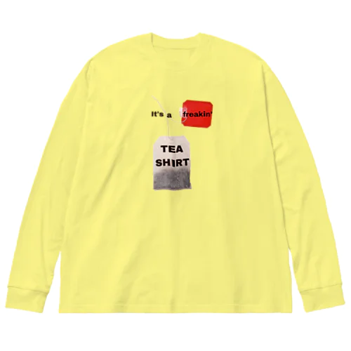  ティーシャツ-Tシャツ、言葉遊び  It's a freaking Tea Shirt おかしな Tシャツ です Big Long Sleeve T-Shirt