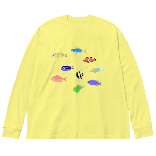 カラフルな魚たち Big Long Sleeve T-Shirt