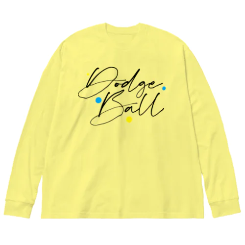 handwriting dodge ball ビッグシルエットロングスリーブTシャツ