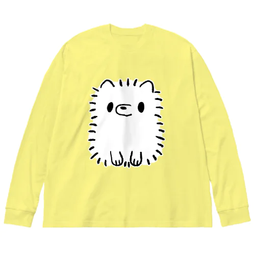 まっすぐみつめるポメちゃん ビッグシルエットロングスリーブTシャツ