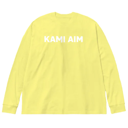 KAMI AIM WHITE ビッグシルエットロングスリーブTシャツ