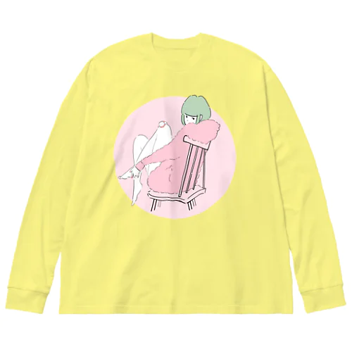 モコモコちゃん ビッグシルエットロングスリーブTシャツ