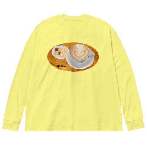 ハートのラテアート Big Long Sleeve T-Shirt