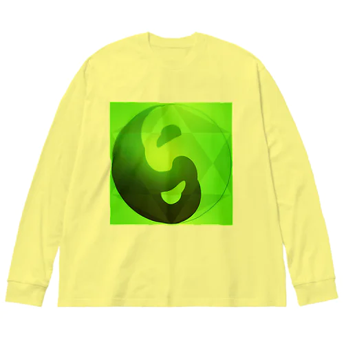 エ(*ΦωΦ*)コ💚陰陽ハート🍀 Big Long Sleeve T-Shirt