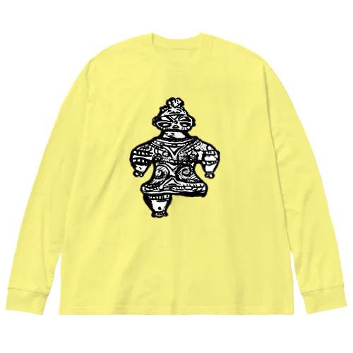  前面(片面)プリント 遮光器土偶っ娘さん　＃土偶シリーズ Big Long Sleeve T-Shirt