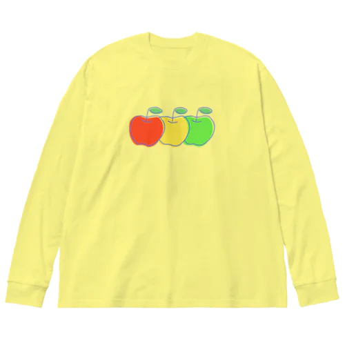 りんご三兄弟 Big Long Sleeve T-Shirt