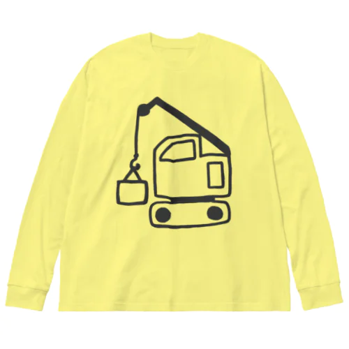 クレーン車 ビッグシルエットロングスリーブTシャツ