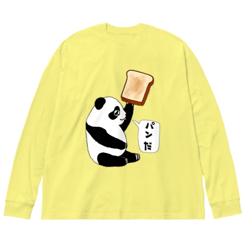 「パンだ」とつぶやく子パンダ Big Long Sleeve T-Shirt