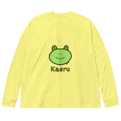 Kaeru (カエル) 色デザイン ビッグシルエットロングスリーブTシャツ
