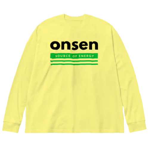 onsen（ブラック） ビッグシルエットロングスリーブTシャツ