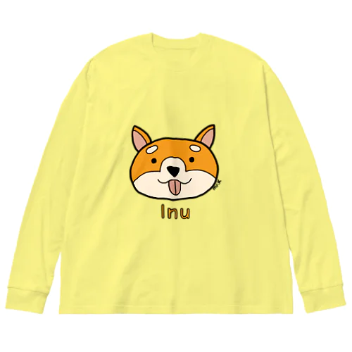 Inu (犬) 色デザイン ビッグシルエットロングスリーブTシャツ