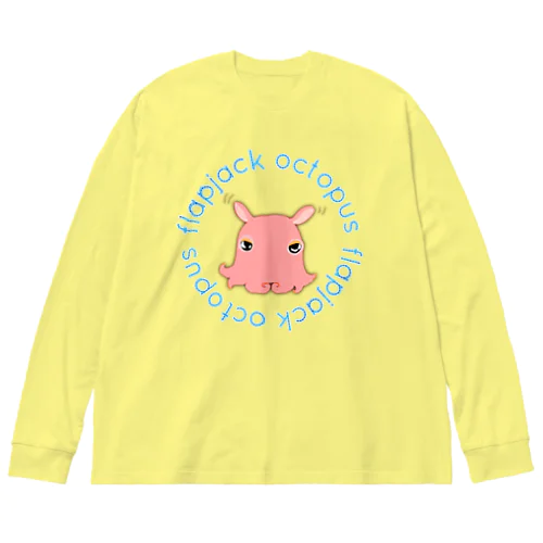 Flapjack Octopus(メンダコ) 英語バージョン ビッグシルエットロングスリーブTシャツ