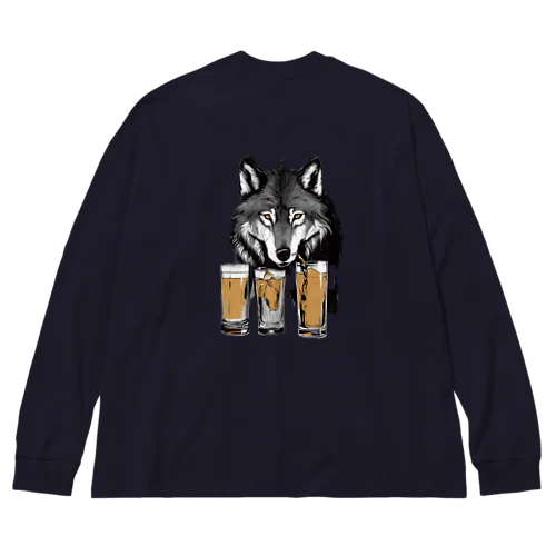 Drinking Wolf ビッグシルエットロングスリーブTシャツ