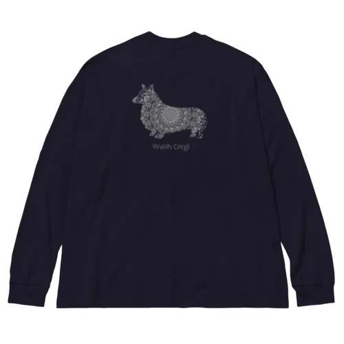 花月　コーギー ビッグシルエットロングスリーブTシャツ