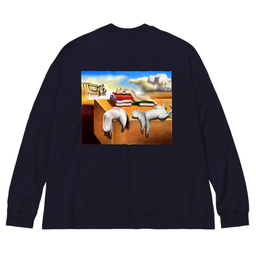 Melting Cats 溶ける猫 Big Long Sleeve T-Shirt