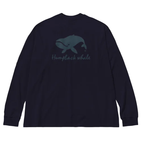 Humpback whale22 ビッグシルエットロングスリーブTシャツ