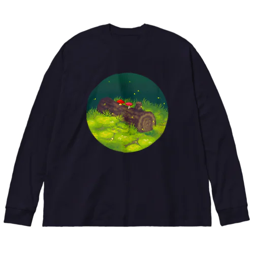 On a fallen tree🌲🍄🍄 ビッグシルエットロングスリーブTシャツ