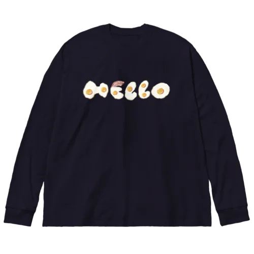 HELLOベーコンエッグ ビッグシルエットロングスリーブTシャツ