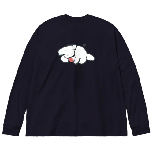 毛づくろいする犬 Big Long Sleeve T-Shirt