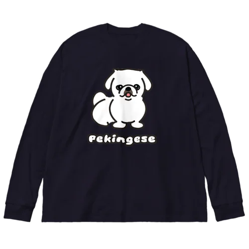 ペキニーズ・ホワイト（サマーカット）（全身） Big Long Sleeve T-Shirt