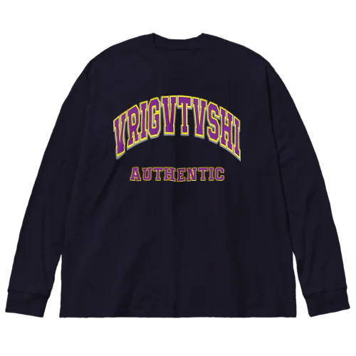 OLD SCHOOL"AUTHENTIC" NAVY Big Long Sleeve T-Shirt
