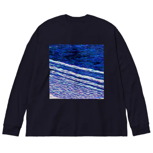 波打ち際（夜） Big Long Sleeve T-Shirt