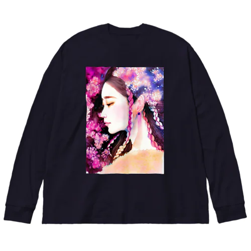 桃色の華 Big Long Sleeve T-Shirt