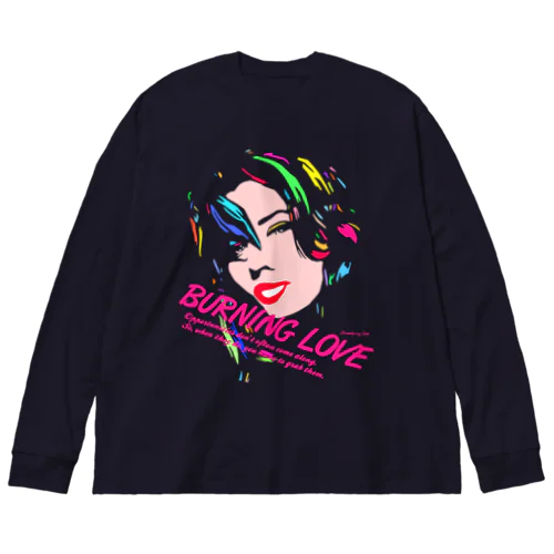 BURNING LOVE Big Long Sleeve T-Shirt