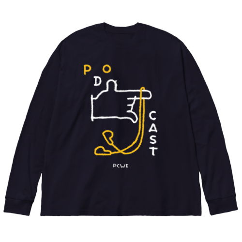 PODCAST WIRED〈PCWE23W〉 Big Long Sleeve T-Shirt