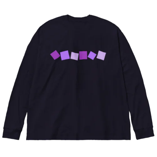 紫色の四角形 Big Long Sleeve T-Shirt