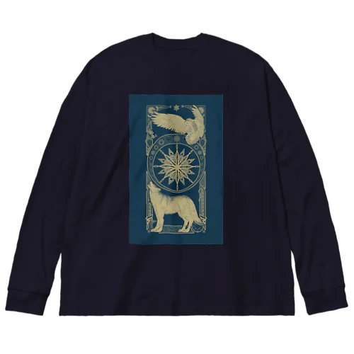 星月夜の狼梟 Big Long Sleeve T-Shirt