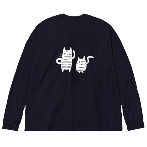 くろねこずホワイト Big Long Sleeve T-Shirt