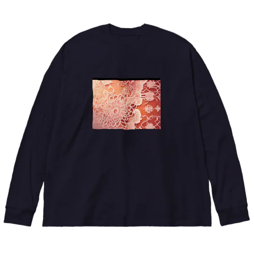 フラワーローズ Big Long Sleeve T-Shirt