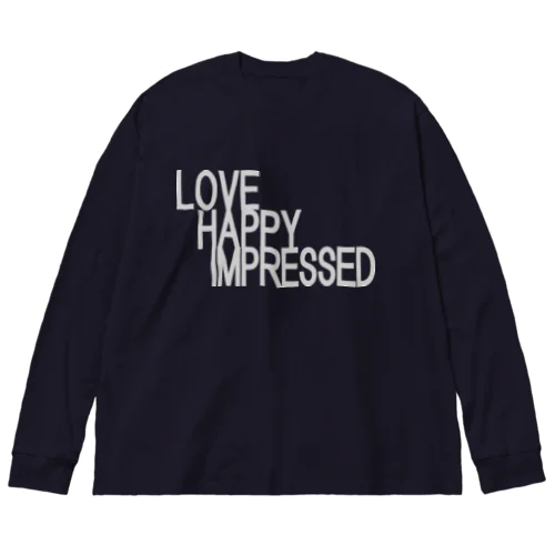 愛　幸せ　感動　love　happy　impressed ビッグシルエットロングスリーブTシャツ